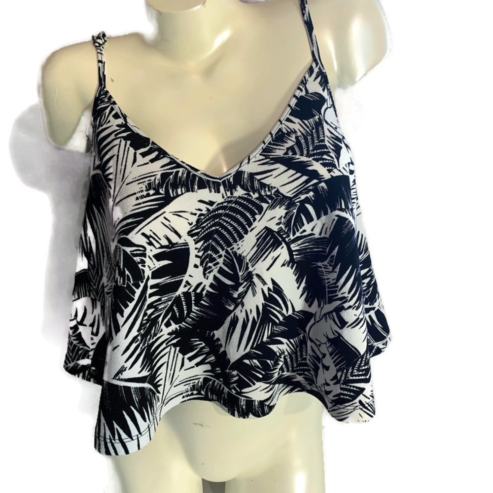Decree black and white Swinging tank top